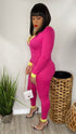 Hold you tight - pink jumpsuit
