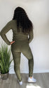 Places to Be|3 piece Brazilian tracksuit set-olive