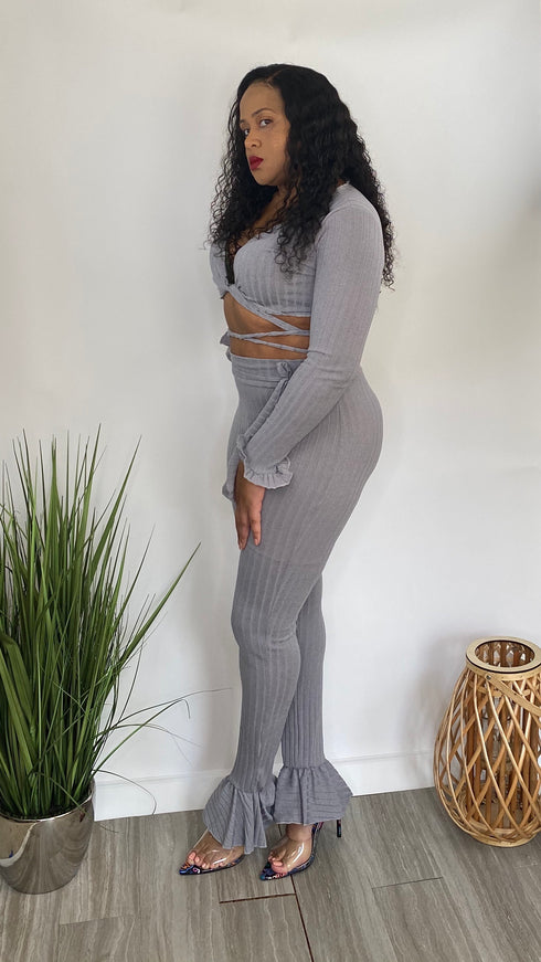 Know the Vibes | grey two piece set