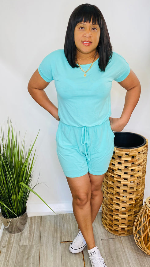 Sweet Moments - short sleeve romper (mint)