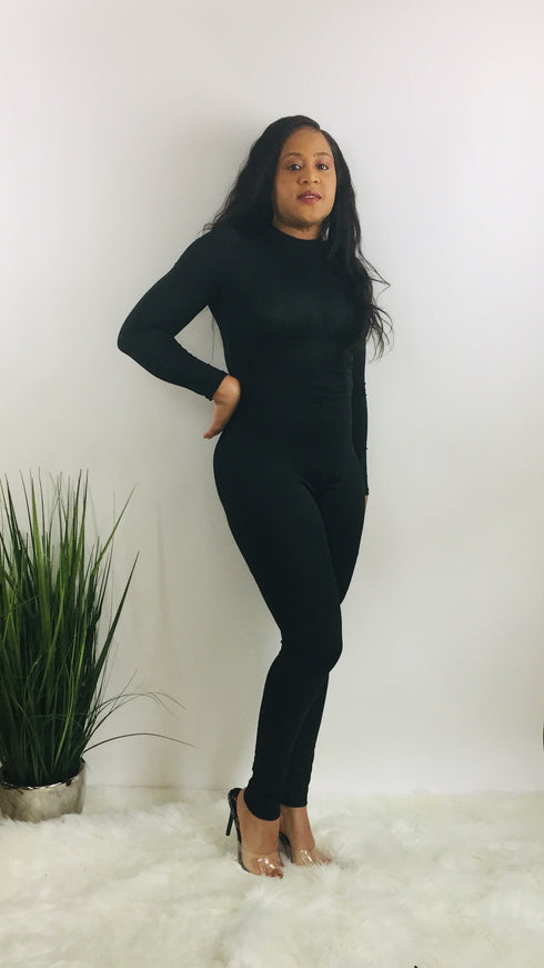 Masterpiece | Mock neck jumpsuit (gray)