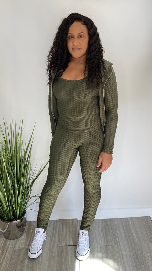 Places to Be | 3 piece Brazilian Jogging Set (olive)