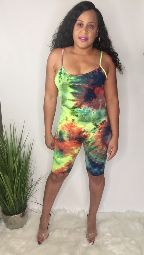 Fruity Pebblez | tie dye romper (multicolor)