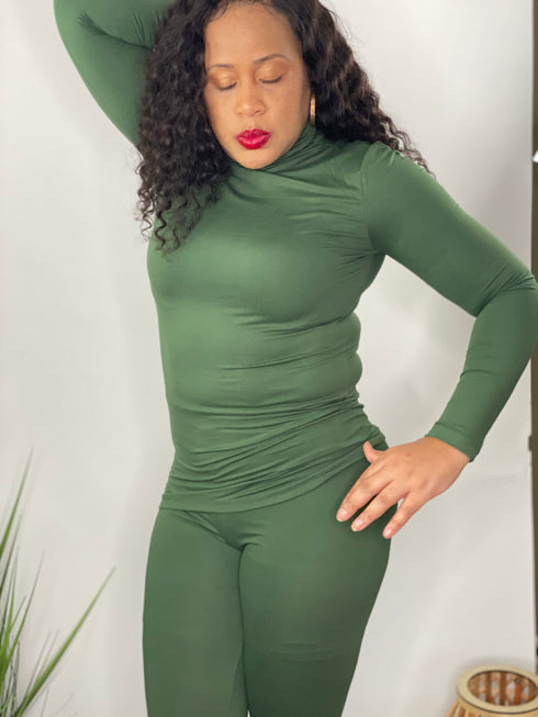 Take Your Time | two piece legging set (olive)