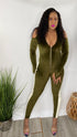 Hourglass - halter jumpsuit (army green)
