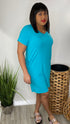 Simple and sassy | spring blue t shirt dress