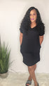 Simple and sassy | t shirt dress (black)
