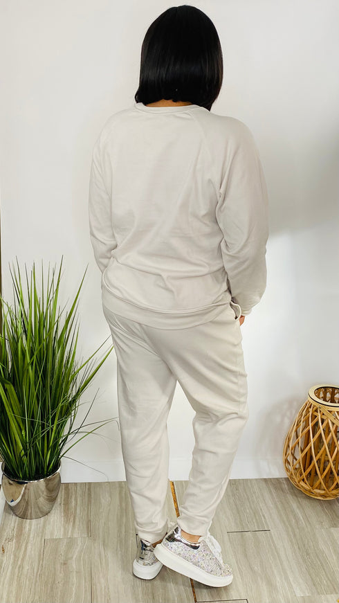 Lounge Day | sweatsuit (Bone)