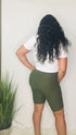 Sweet Treats | high waisted biker shorts (olive)