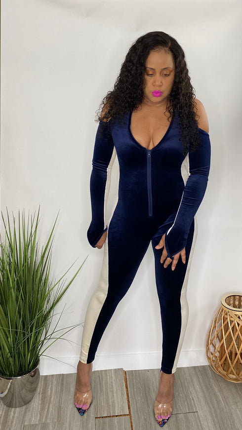 Hourglass - blue jumpsuit (Navy Blue)