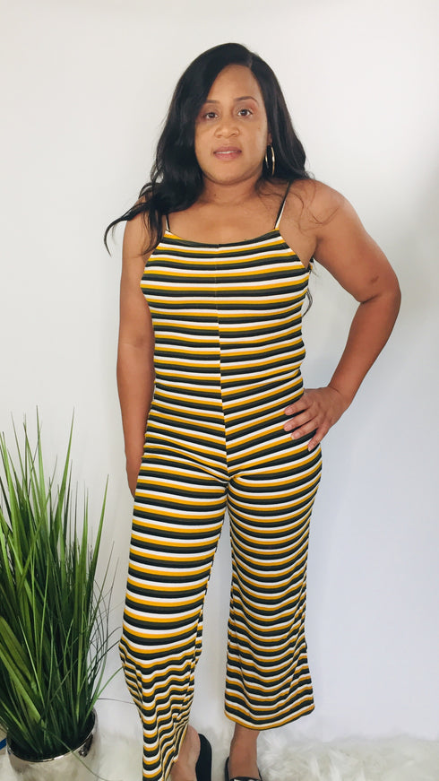 Full of Stripes | backless jumpsuit
