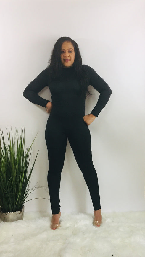 Masterpiece | Mock neck jumpsuit (gray)