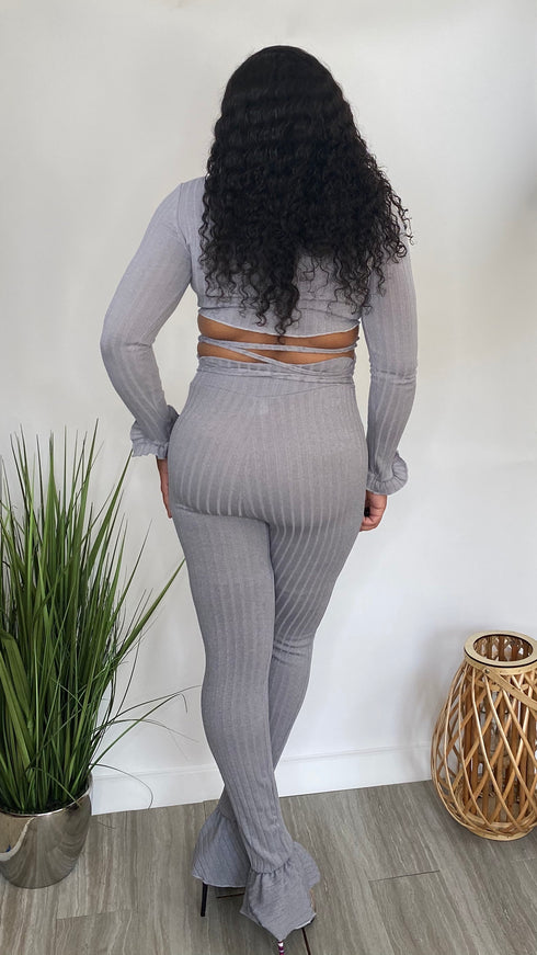 Know the Vibes | grey two piece set