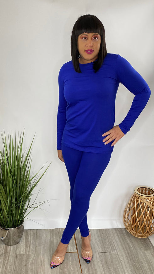 Saturday Mornings - two piece legging set (Blue)