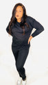 Long sleeve tshirt legging set|Casual but Cute-black