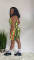 Wild thing | snake print romper (neon yellow)