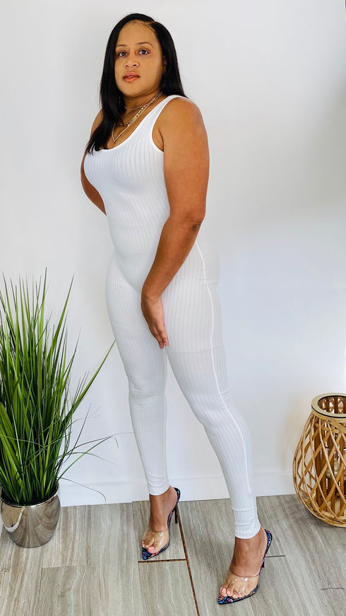 Go Figure | white jumpsuit