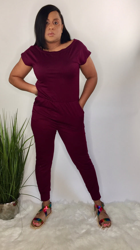 Simply Chic | Jumpsuit (burgundy)