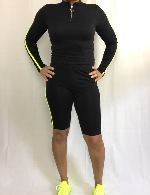 Out of line | two piece biker short set