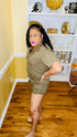 Dusty olive cute romper