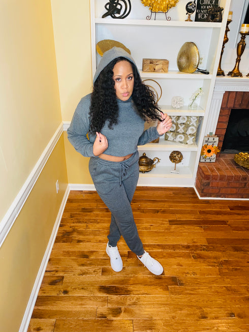 Best player- hoodie and jogger set (heather grey)