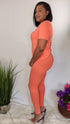 Sweet and Simple | two piece legging set (coral)