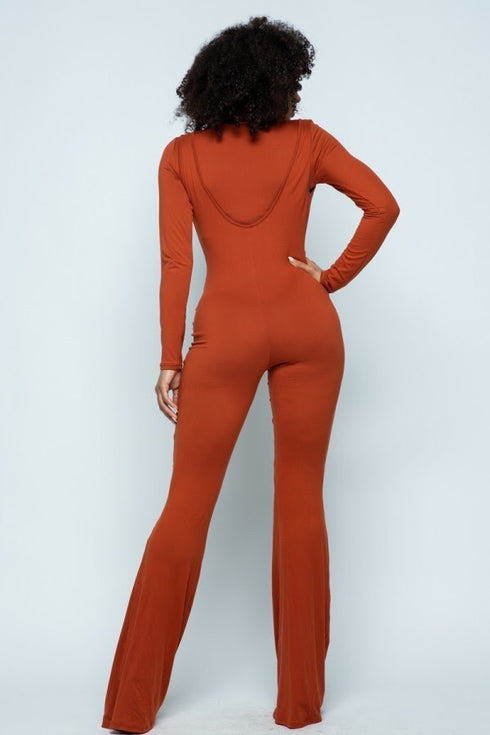 Too fierce | bell bottom two piece set (rust)