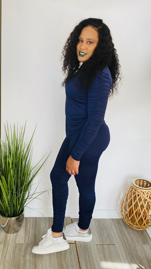 Admire Me navy blue pants set | A Dose of Style