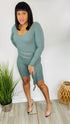 Flirt - green romper (sage)