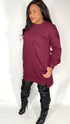 The Perfect Sweatshirt Dress-dark burgundy
