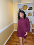 The Perfect Sweatshirt Dress-dark burgundy