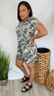 Summer Fridays - green camouflage romper