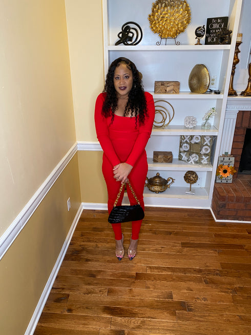 Cupid’s Helper | red jumpsuit