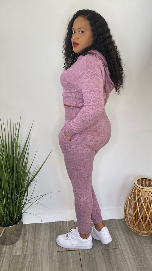 Adore Me pink sweatsuit
