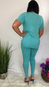 Sweet and Simple | two piece legging set (ash mint)