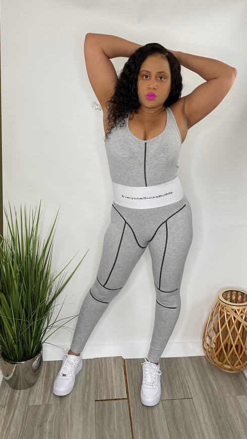 Unstoppable - grey jumpsuit (Heather Grey)