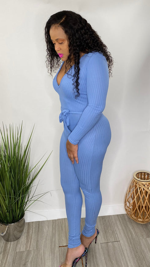 The One | long sleeve jumpsuit (Denim Blue)