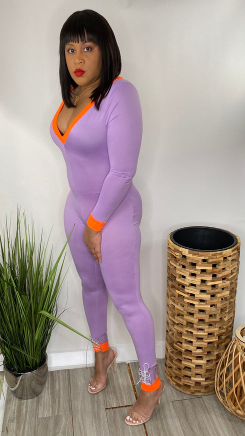 Hold you tight - purple jumpsuit (lavender)