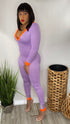 Hold you tight - purple jumpsuit (lavender)