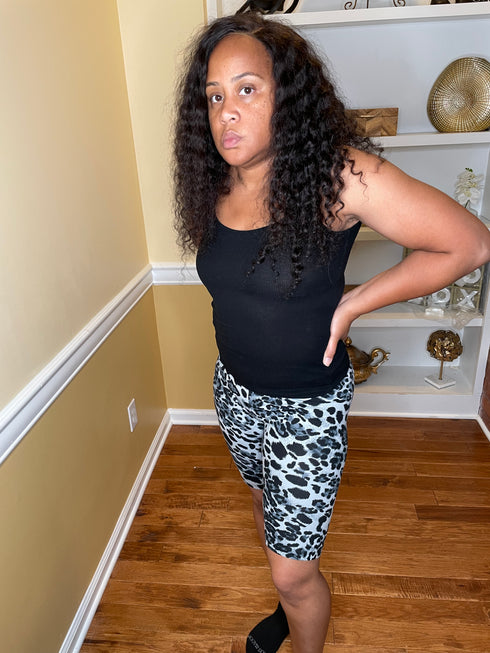 Gotta have it - biker shorts leopard (Grey/Black)