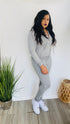 Run The World - Zip front jogger set (Heather Gray)