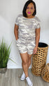 Summer Fridays - camouflage romper (sage)