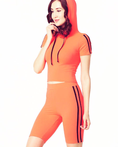 Orange you glad set | two piece short set (neon orange)
