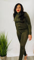 Sporty Babe - 2 piece track set (Olive)