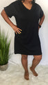 Simple and sassy -t shirt dress (black)