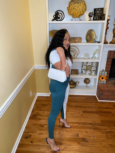 Always distracted jumpsuit - green jumpsuit