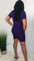 Chill purple biker short set