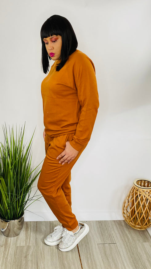 Lounge Day | sweatsuit set (Almond)