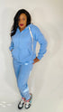 Comfy Living Plus | cream blue sweatsuit