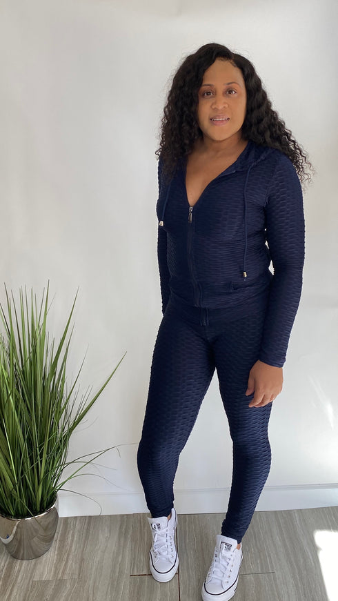 On the go | 2 piece Brazilian track set (navy)